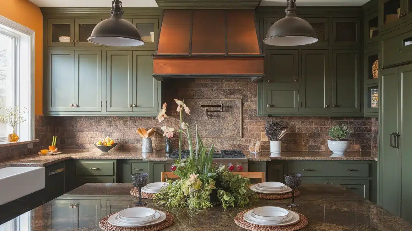 Copper Cabinets for Earthy Richness