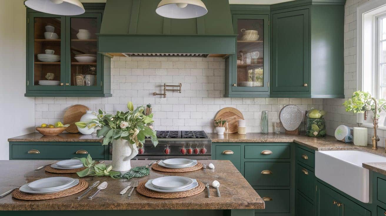 Garden Green Cabinets for Nature-Inspired Depth