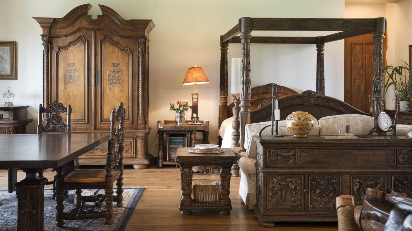 Heavy Carved Wood Furniture