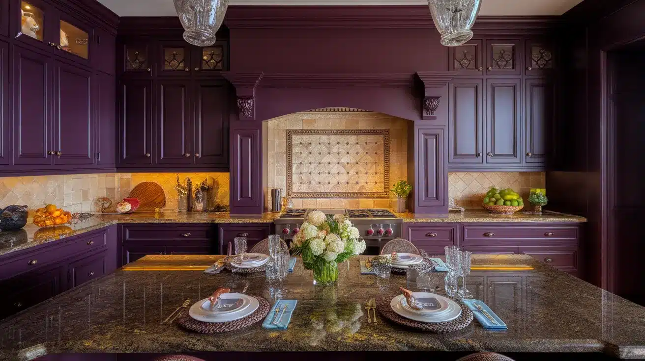Plum Cabinets for Refined Boldness