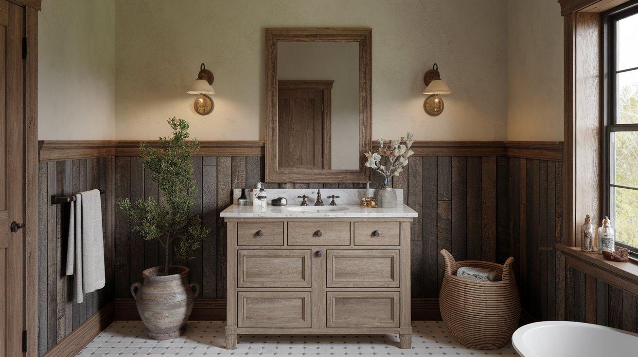 Rustic Bathroom Molding Ideas