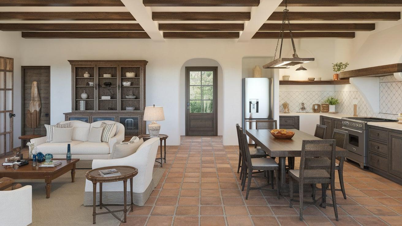Saltillo or Terracotta Tiled Floors