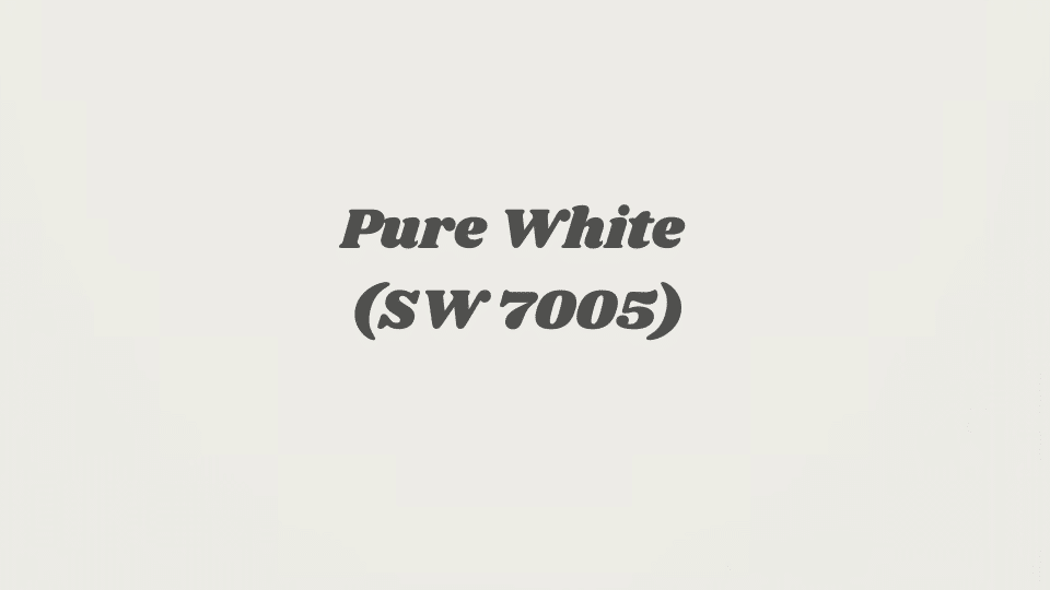Sherwin-Williams Pure White (SW 7005)