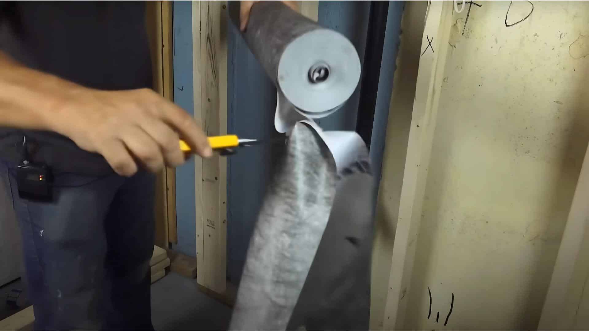 Step 3: Measuring and Cutting Vapor Barrier Material