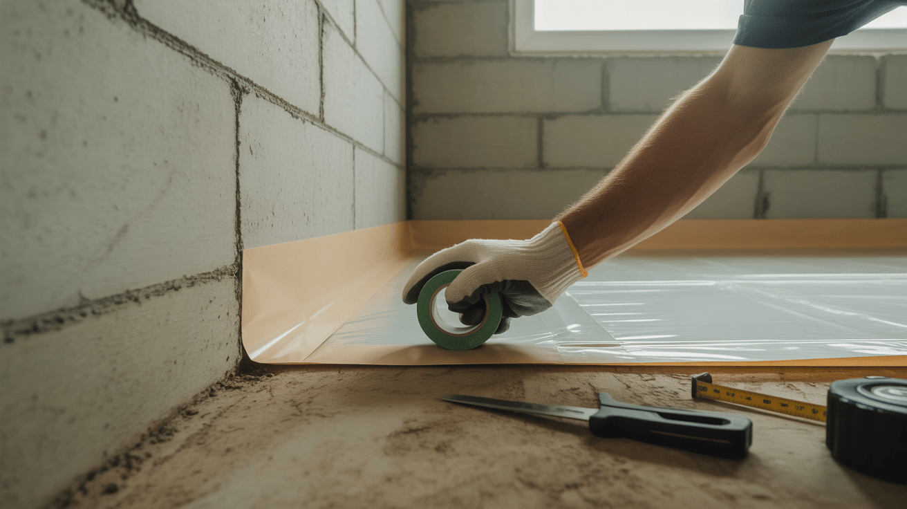 Step 3: Secure to Walls and Seal Seams