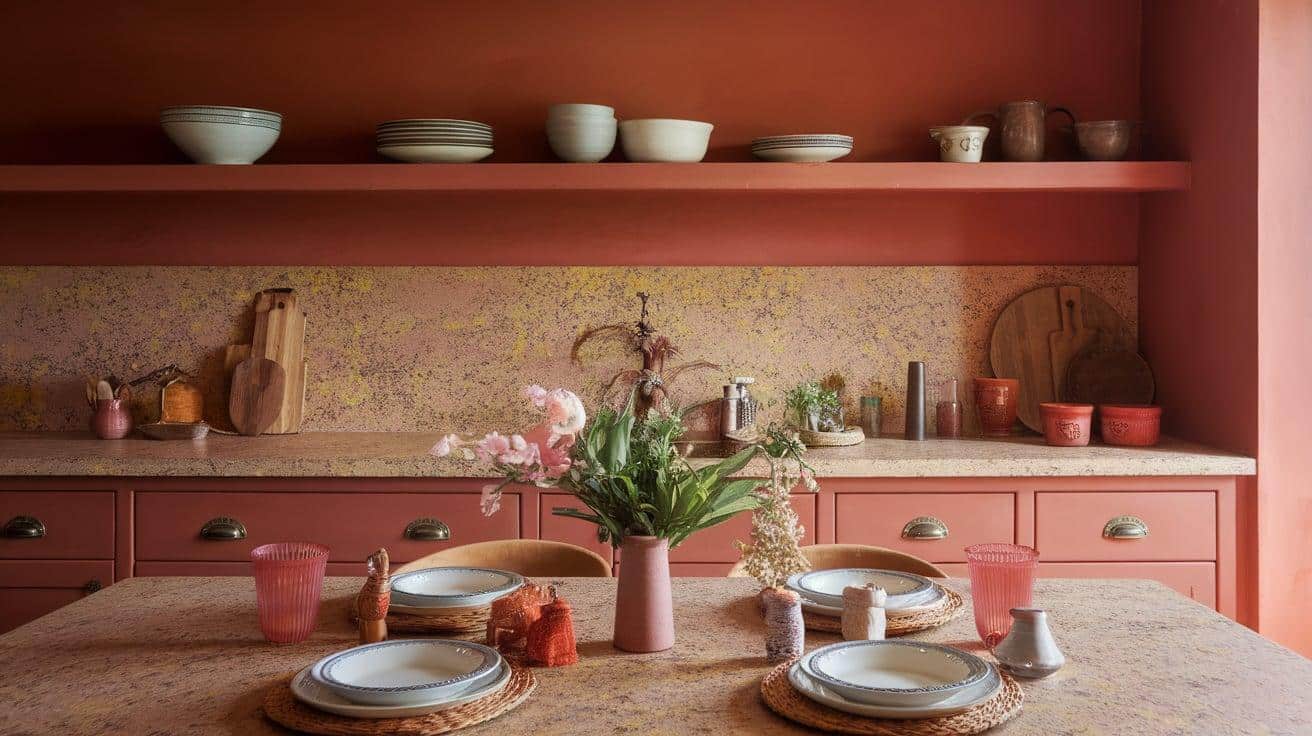 Terracotta Cabinets for Rustic Charm