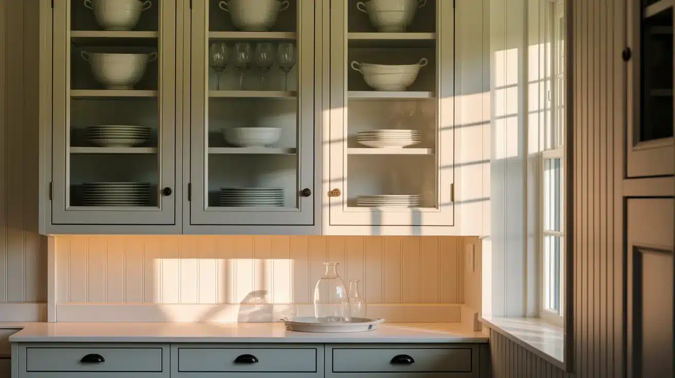 Use Glass-Front Cabinets